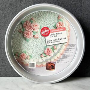 Wilton Performance Pans 10 Inch Round Cake Pan 2" Deep Aluminum Bakeware NEW